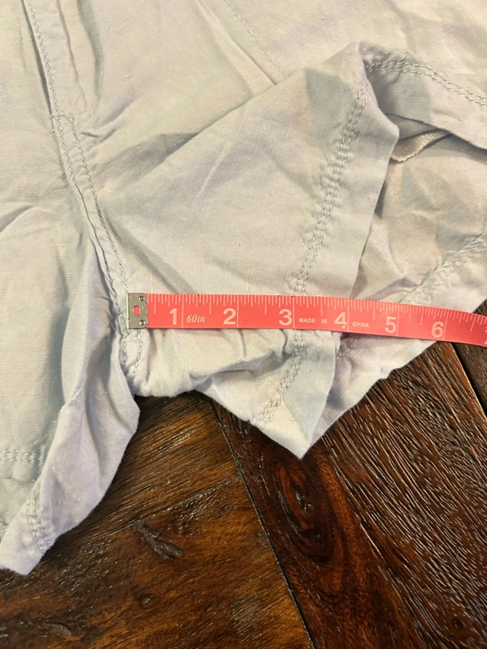 Calvin Klein Jeans Light Blue Women's Lightweight Linen Blend Shorts